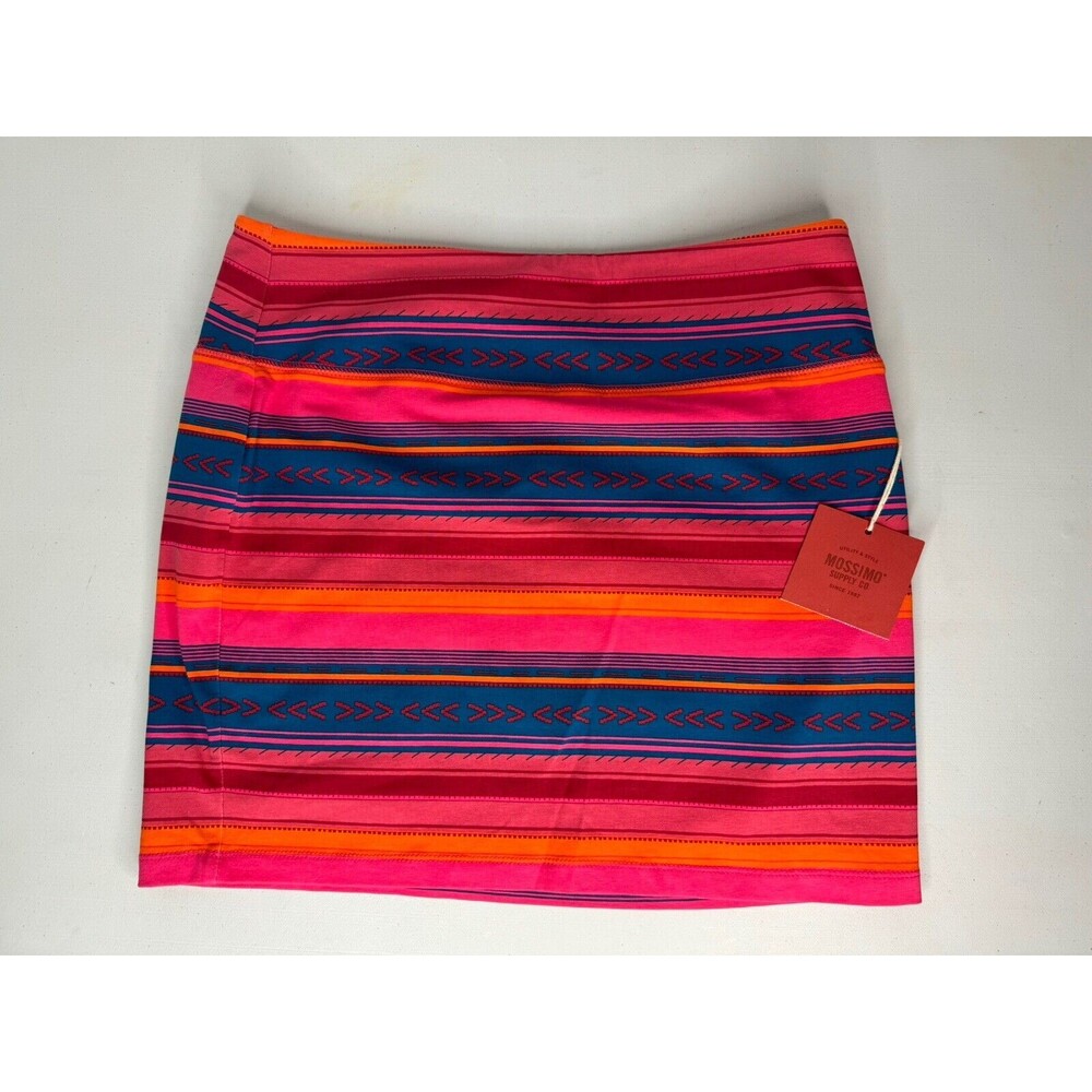 Mossimo Short Pencil Straight Skirt Womens Size S Multi Color Stripe NEW NWT